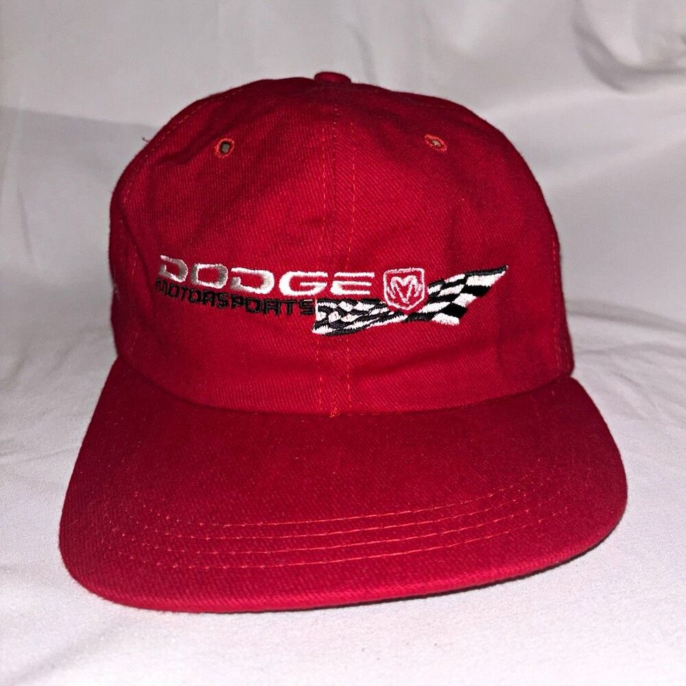 Dodge Motorsports Red Strapback Adjustable Cap Hat One Size